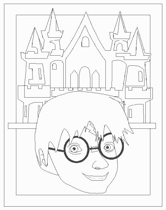 Plansa de colorat cu Harry Potter 42 141